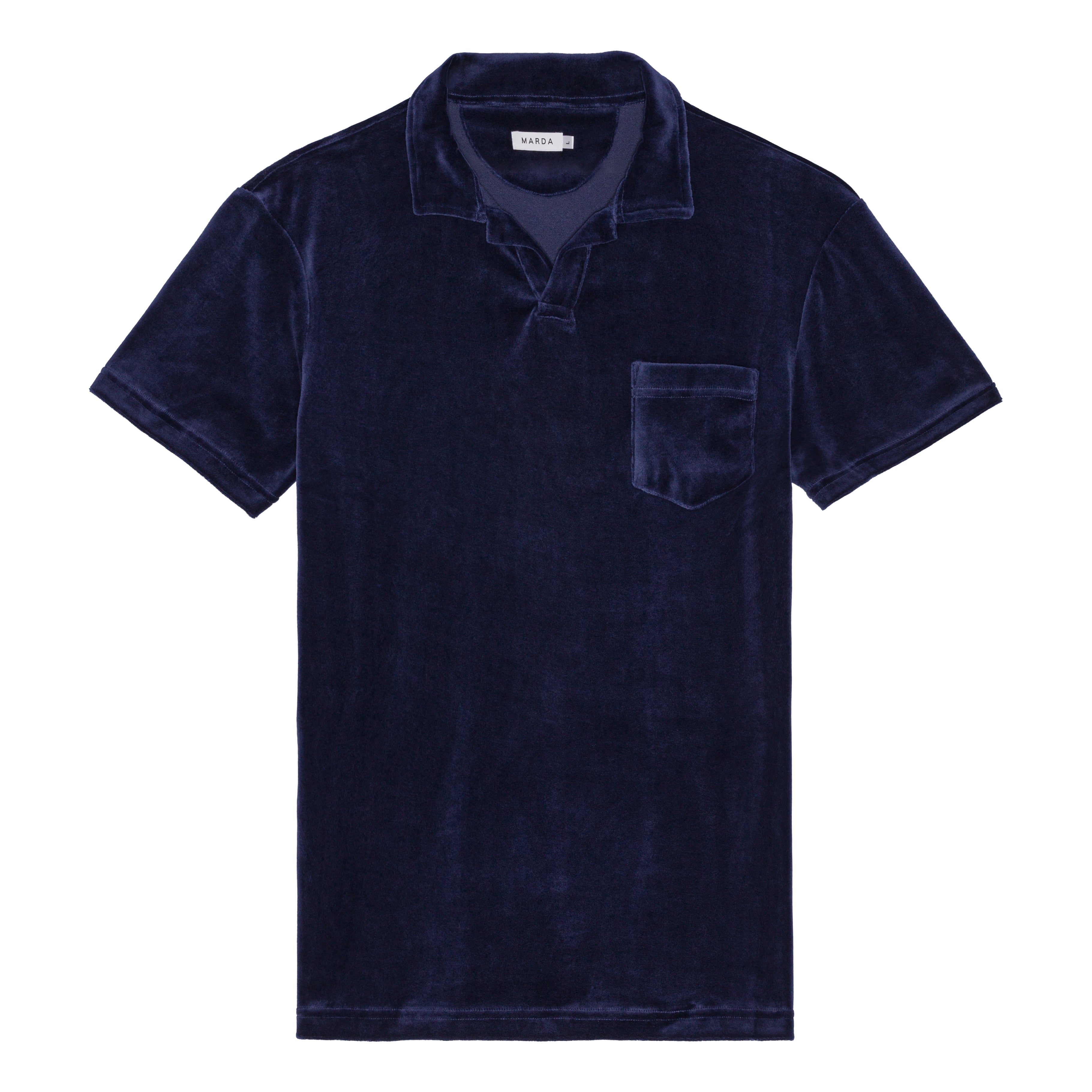 Navy Terry Polo Shirt
