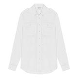 White Military Style Shirt