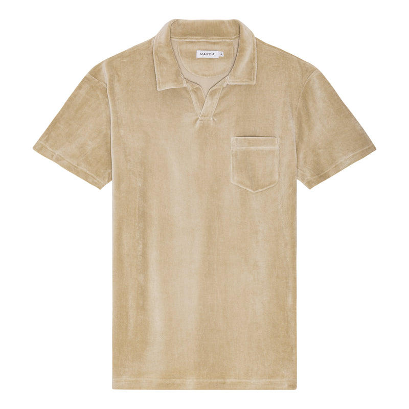 Beige Terry Polo Shirt