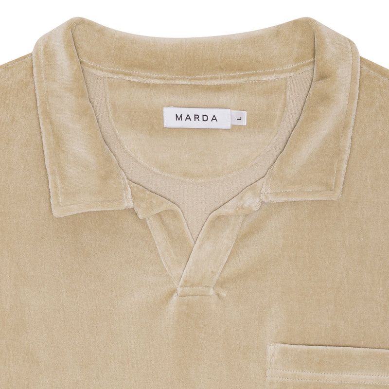 Beige Terry Polo Shirt